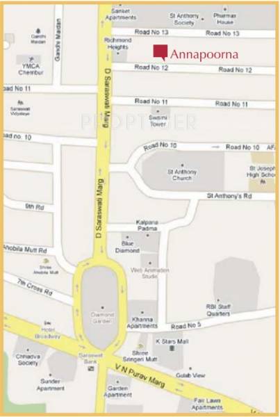 eiffel-developers-and-realtors-ltd annapoorna Location Plan