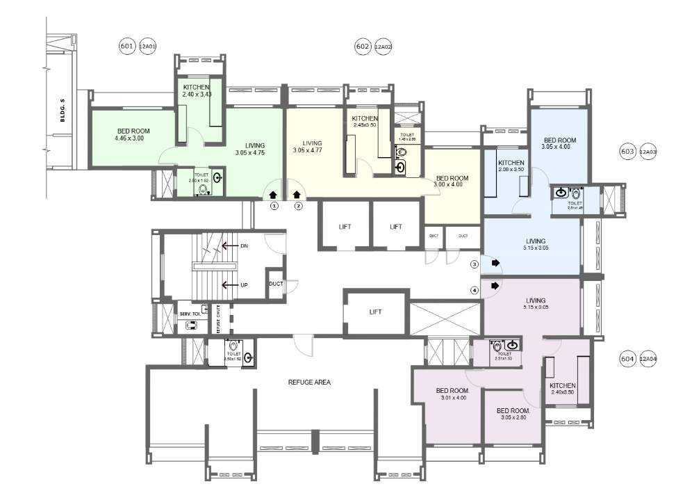  raheja residency B Cluster Plan from 6th to 13th Floor