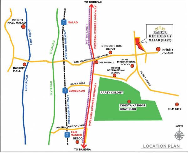  raheja-residency Location Plan