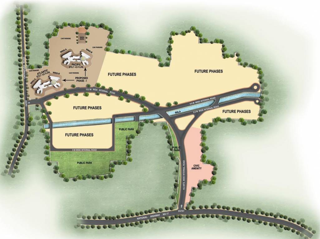  waterfront Images for Master Plan of Raheja Waterfront