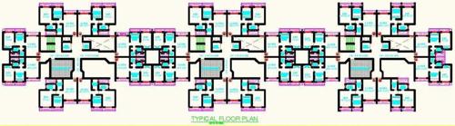 Wing I, Wing II And Wing III Typical Floors Cluster Plan morya-realtors mandar-avenue-a-ii Wing I, Wing II And Wing III Typical Floors Cluster Plan