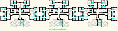 Wing I, Wing II & Wing III Cluster Plan For Ground Floor morya-realtors mandar-avenue-a-ii Wing I, Wing II & Wing III Cluster Plan For Ground Floor
