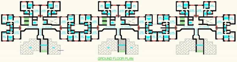 morya-realtors mandar-avenue-a-ii Wing I, Wing II & Wing III Cluster Plan For Ground Floor