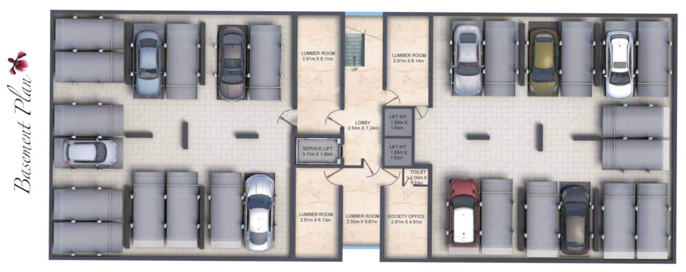  tower of adyar Tower Of Adyar Basement Cluster Plan