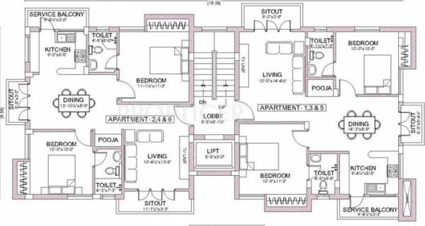 Images for Cluster Plan of Pushkar K V Gardens