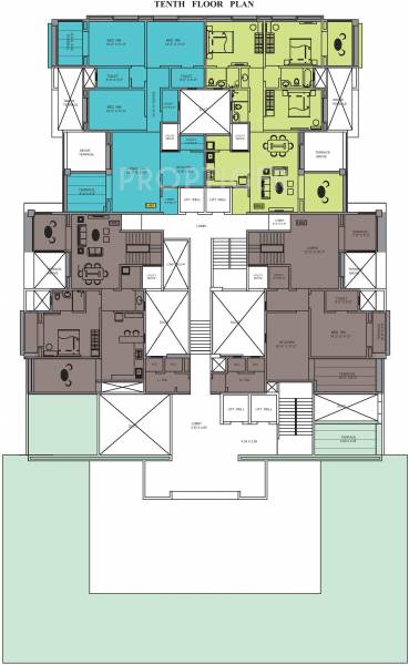Ekaika Cluster Plan for 10th Floor eklavya-builders ekaika Ekaika Cluster Plan for 10th Floor