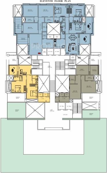 Ekaika Cluster Plan for 11th Floor eklavya-builders ekaika Ekaika Cluster Plan for 11th Floor
