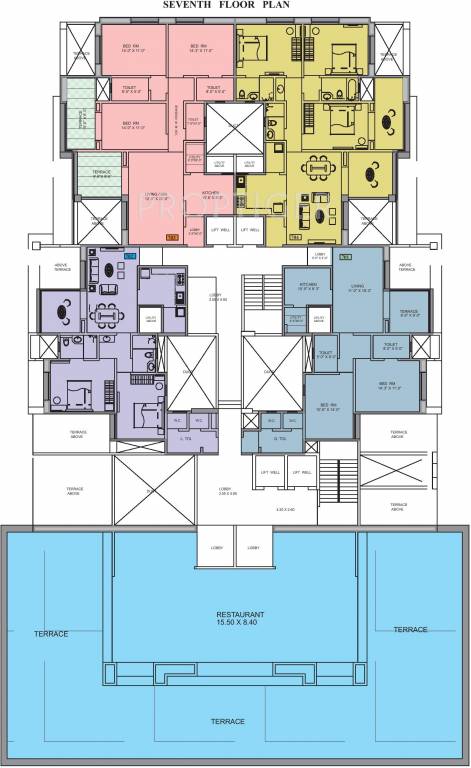 eklavya builders ekaika Ekaika Cluster Plan for 7th Floor