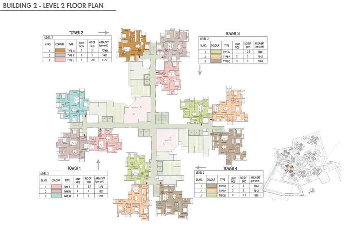  falcon city Building 2 Cluster Plan for 2nd Floor