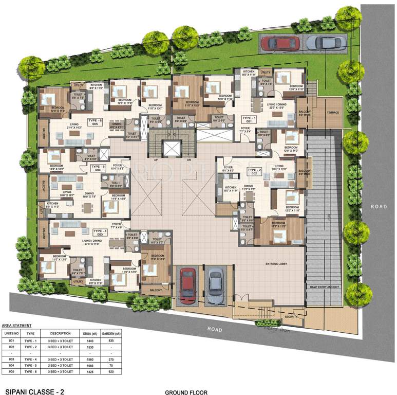  classe Images for Cluster Plan of Sipani Classe