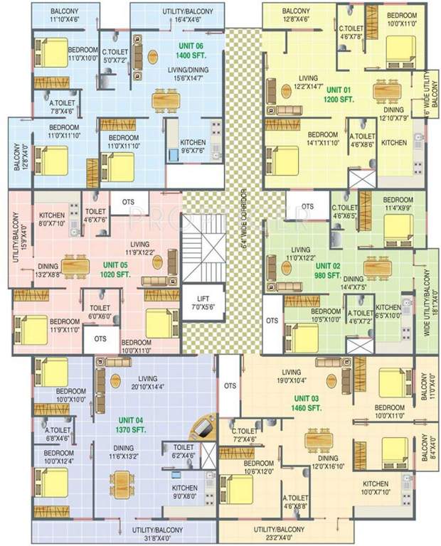 carp properties sai sumukha nest Sai Sumukha Nest Cluster Plan from 1st to 4th Floor