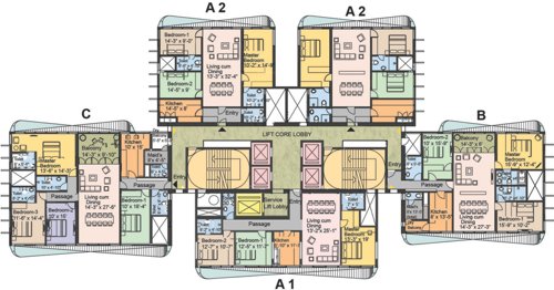  grove-towers Images for Cluster Plan of Ornate Grove Towers