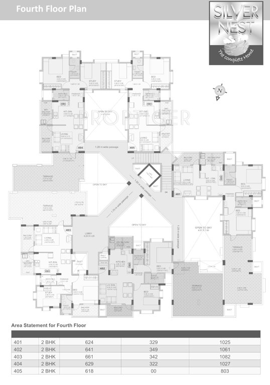 r.b chaphalkar silver nest Cluster Plan for 4th Floor