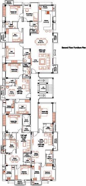  srishti Srishti Cluster Plan for 2nd Floor