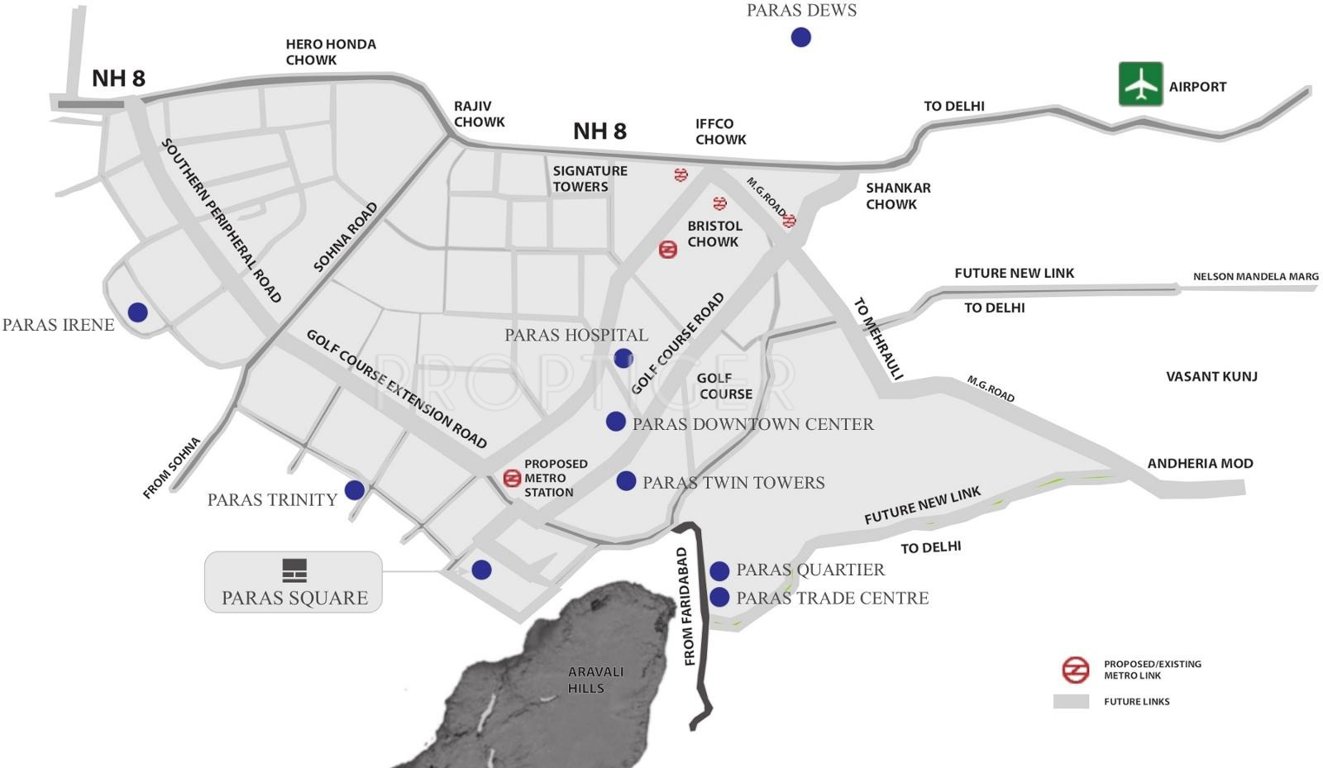 square Images for Location Plan of Paras Square