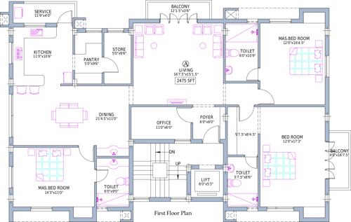 Images for Cluster Plan of Pushkar Villa Christos
