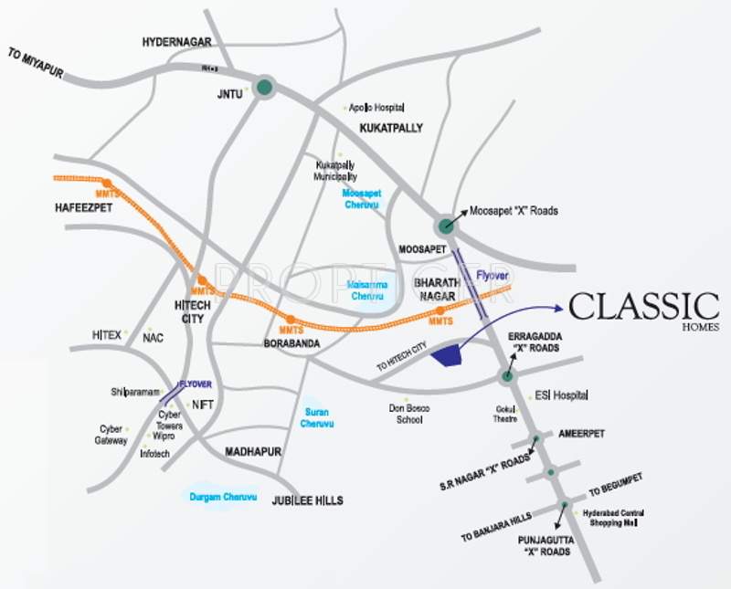  classic homes Images for Location Plan of Janapriya Classic Homes