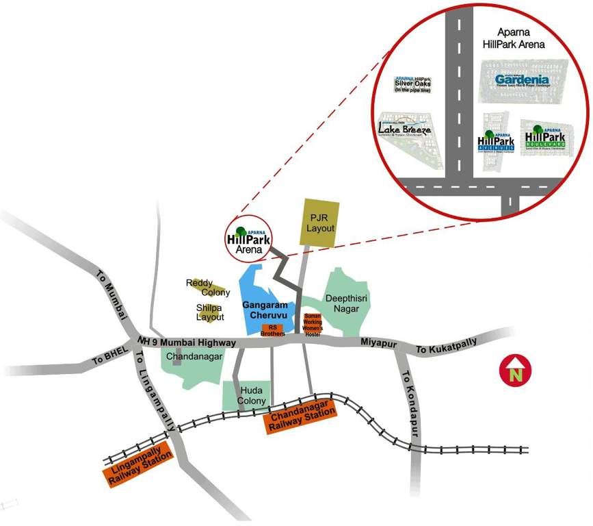 Images for Location Plan of Aparna Hill Park Lake Breeze