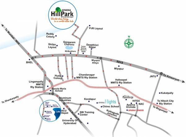 Images for Location Plan of Aparna Hill Park Lake Breeze