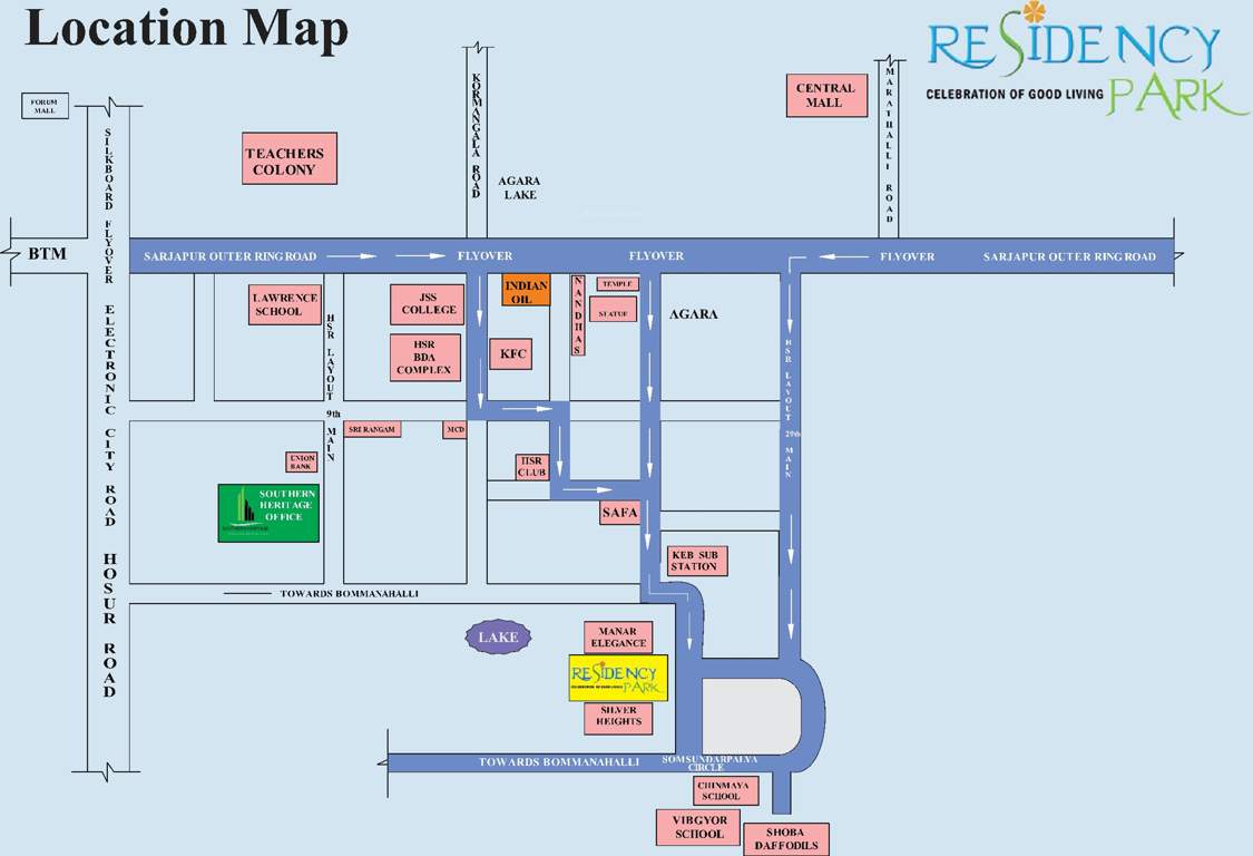  residency park Images for Location Plan of Southern Residency Park