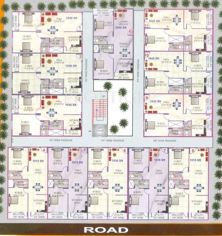 aniketh residency 1 Images for Cluster Plan of Darshini Builders Aniketh Residency 1