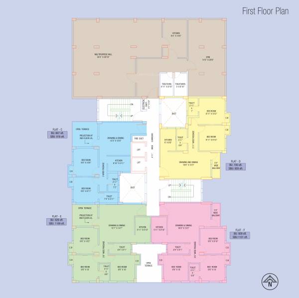 Tower 1 Cluster Plan for 1st Floor habitat-64 Tower 1 Cluster Plan for 1st Floor