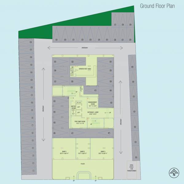 Tower 1 Cluster Plan for ground Floor habitat-64 Tower 1 Cluster Plan for ground Floor