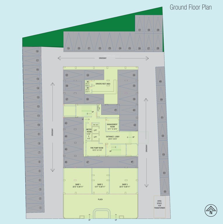  habitat 64 Tower 1 Cluster Plan for ground Floor