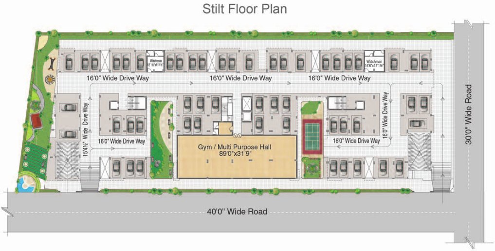  signature Block A, B & C Cluster Plan for Stilt Floor