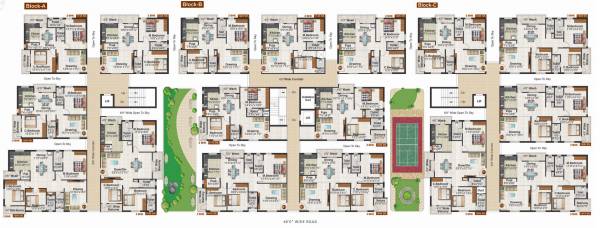  signature Block A, B & C Cluster Plan for Typical Floor