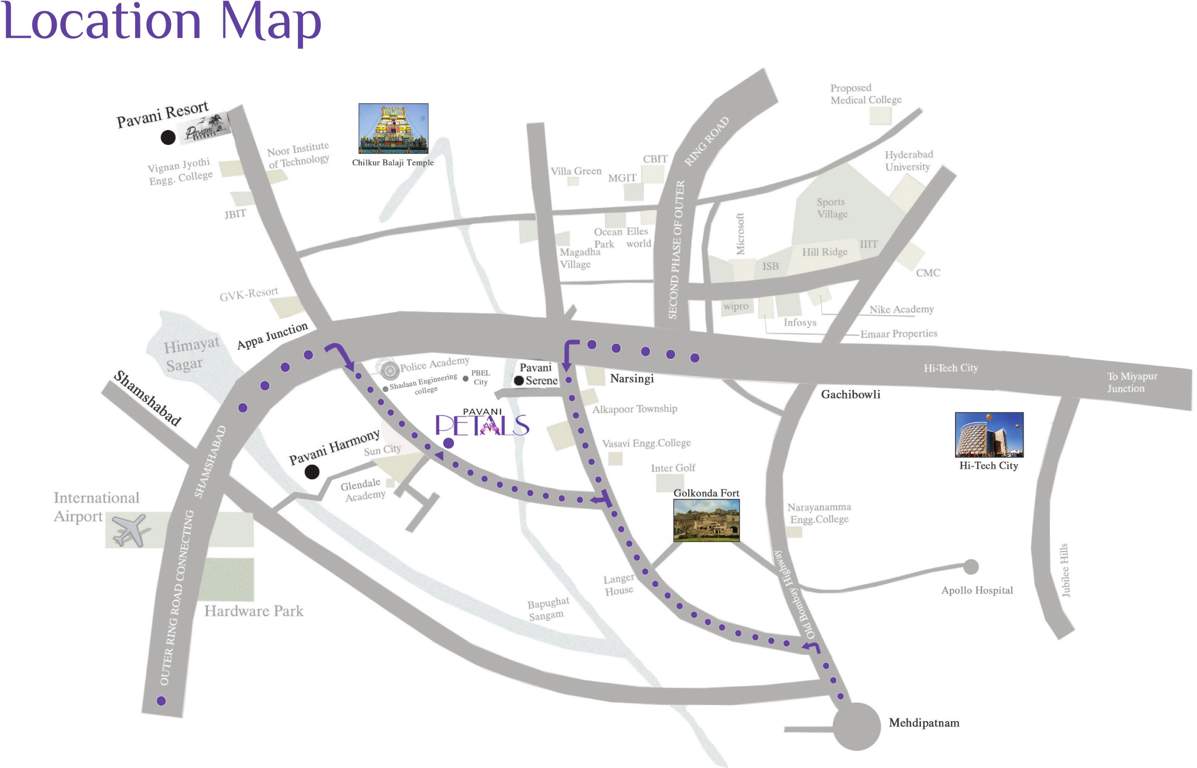 petals Images for Location Plan of Pavani Groups Petals