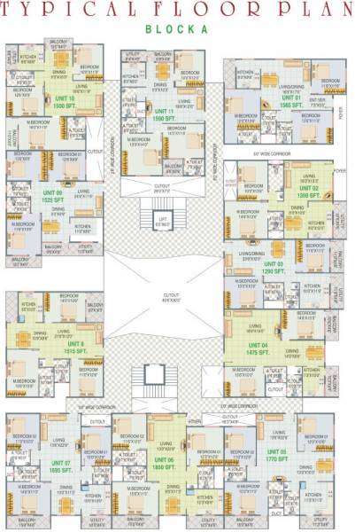  ajantha-vihar Block A Typical Cluster Plan