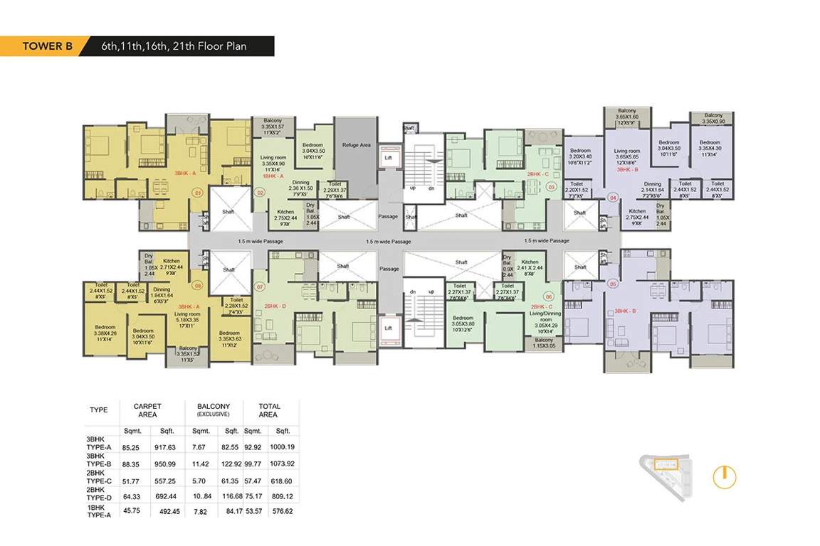  shangrila Tower A Cluster Plan