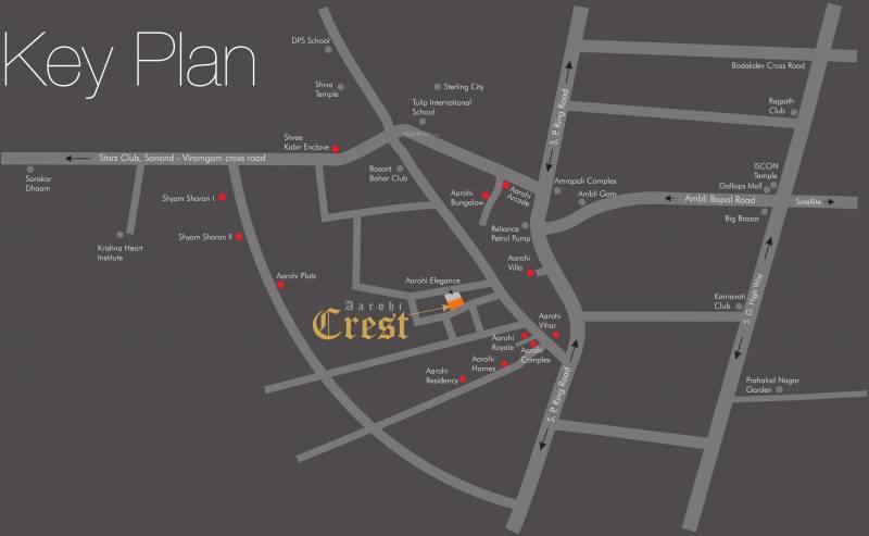  aarohi-crest Images for Location Plan of Siddhi Developers Aarohi Crest