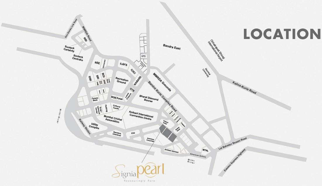  signia pearl Images for Location Plan of Sunteck Signia Pearl