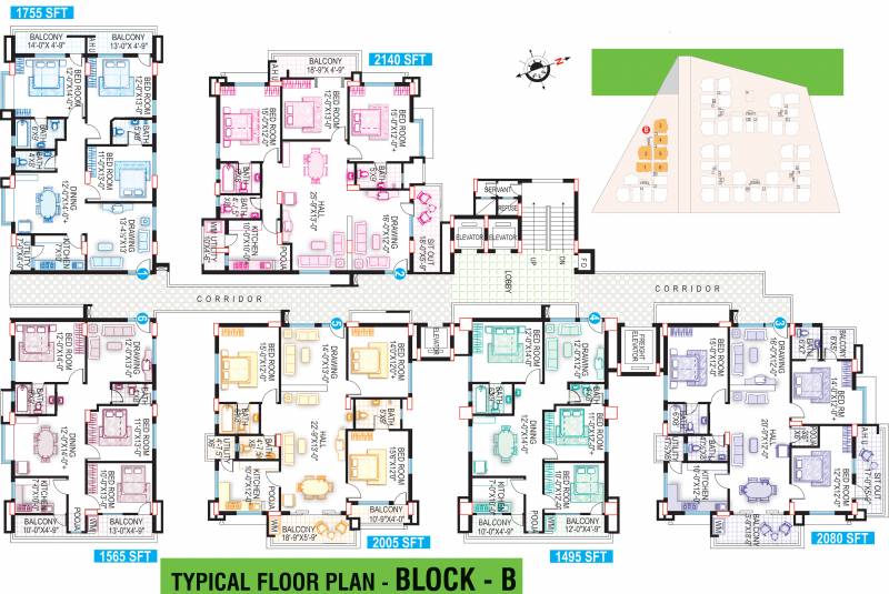 Images for Cluster Plan of Srisairam Towers