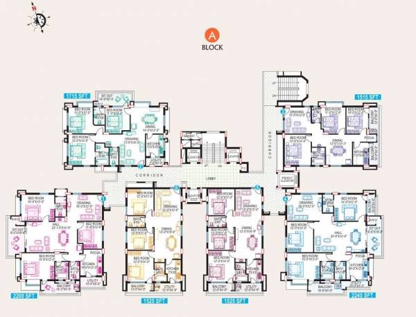  towers Block A Cluster Plan for ground Floor