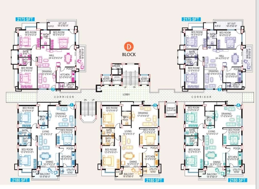  towers Block D Cluster Plan for ground Floor