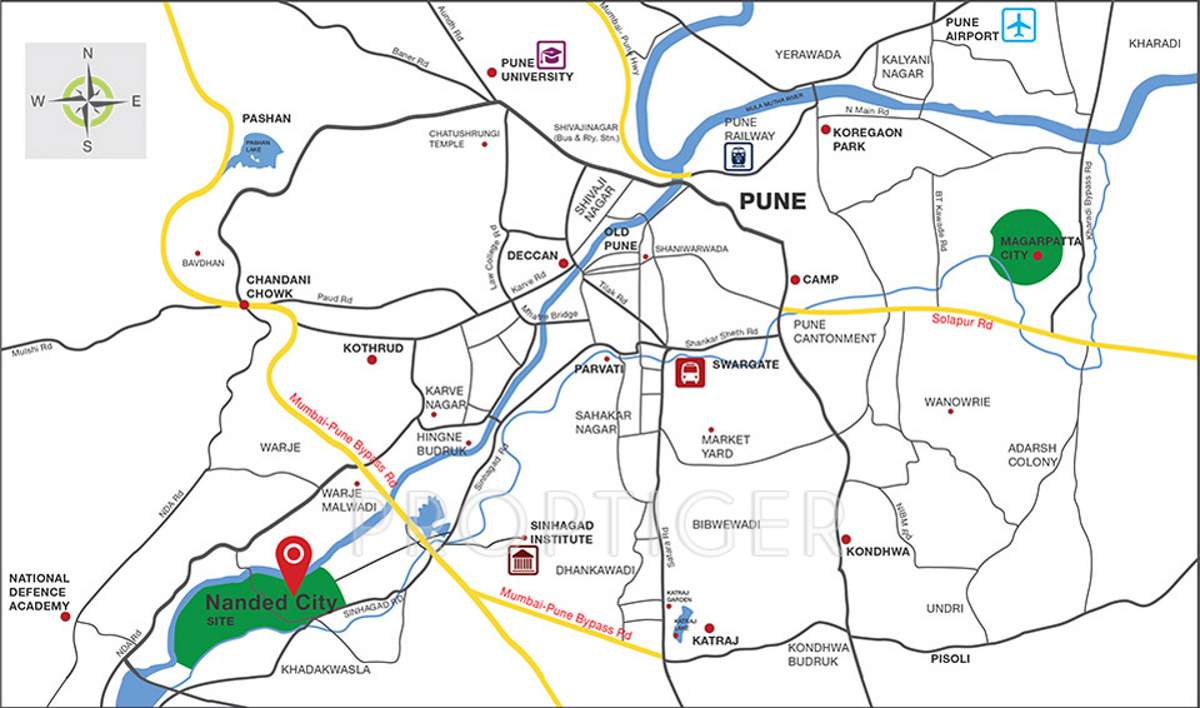 sarang Images for Location Plan of Nanded City Development And Construction Company Ltd Sarang