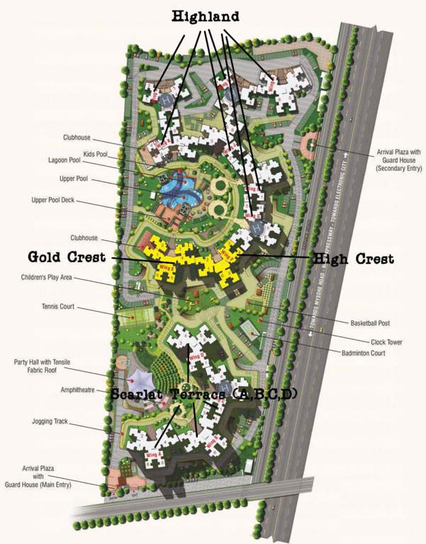 high crest Images for Master Plan of Purva High Crest