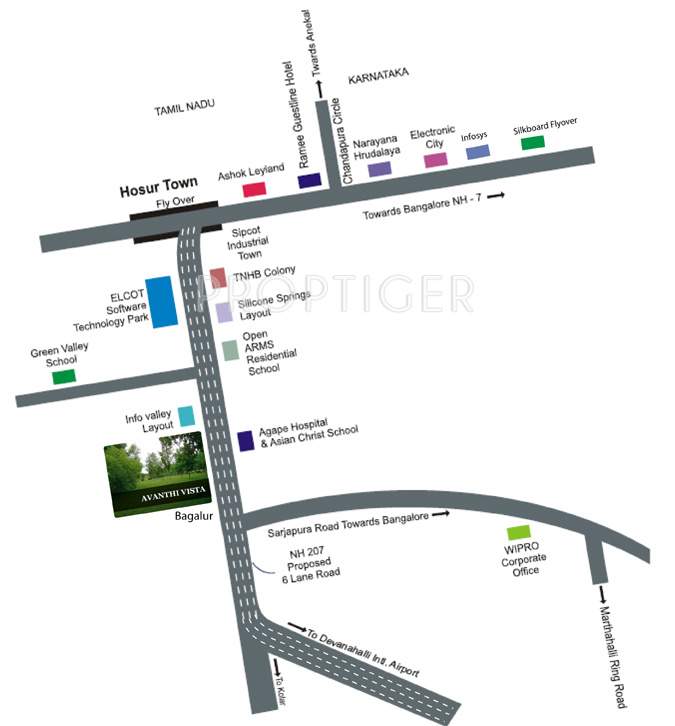 shabu developers avanthi vista Location Plan
