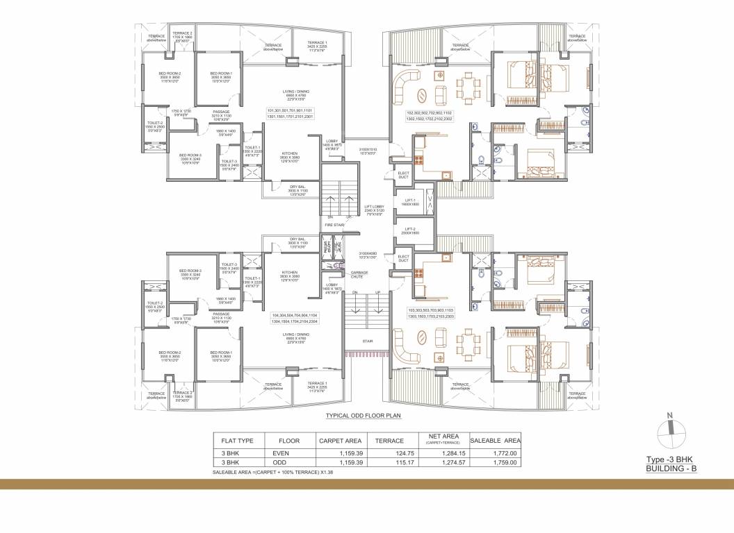  puneville Tower K Cluster Plan