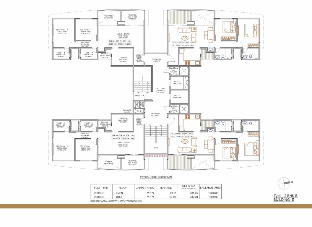  puneville Tower K Cluster Plan