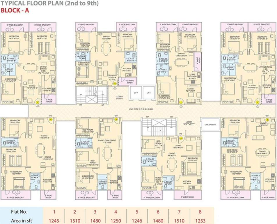 Images for Cluster Plan of Manjeera Diamond Towers