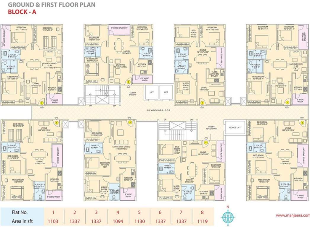 Images for Cluster Plan of Manjeera Diamond Towers