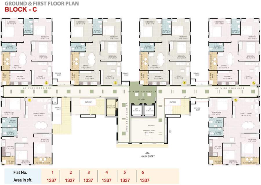Images for Cluster Plan of Manjeera Diamond Towers