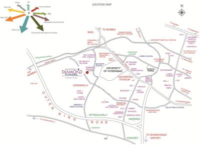  diamond-towers Images for Location Plan of Manjeera Diamond Towers