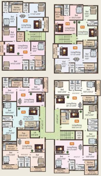 Images for Cluster Plan of Satham Angela Apartments