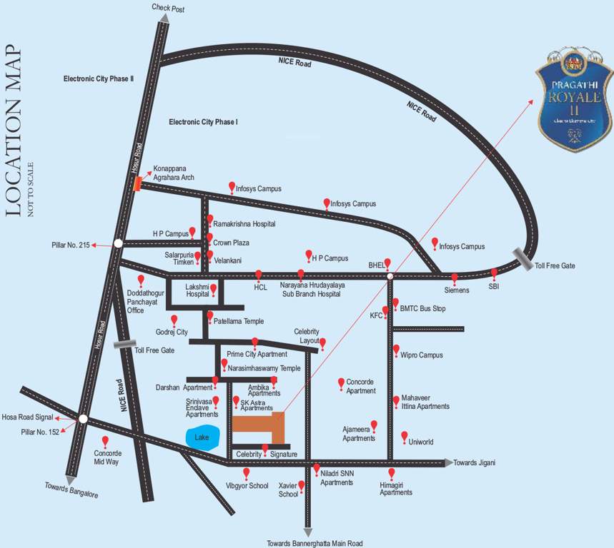  royale ii Images for Location Plan of Pragathi Royale II