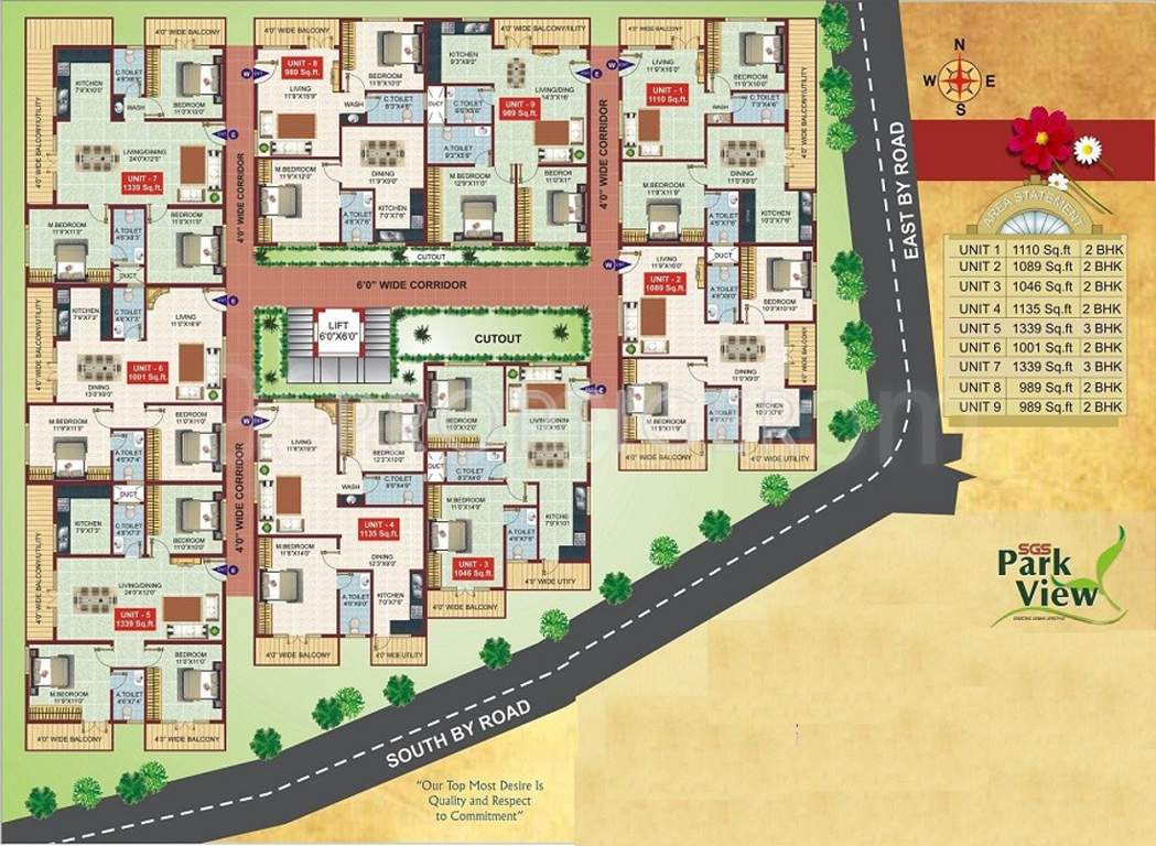 gardencity sgs park view SGS Park View Cluster Plan from 1st to 5th Floor